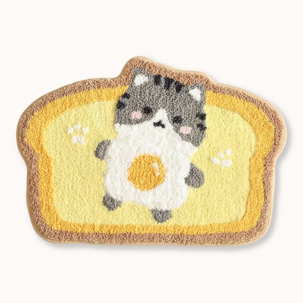 Toast skridsikker bademåtte blød vandabsorberende mikrofiber