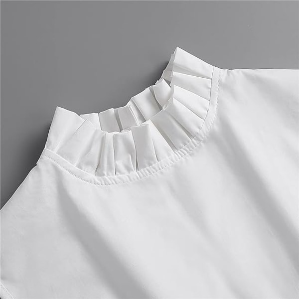 2 stykker falske skjortedekorasjoner med krage for kvinner, avtagbar midt-