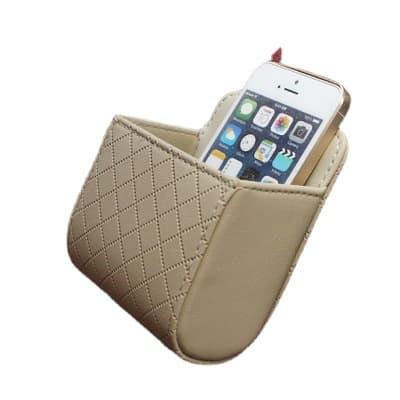 En brun oppbevaringspose for bil, 9cm × 5cm × 12cm intern oppbevaringspose c