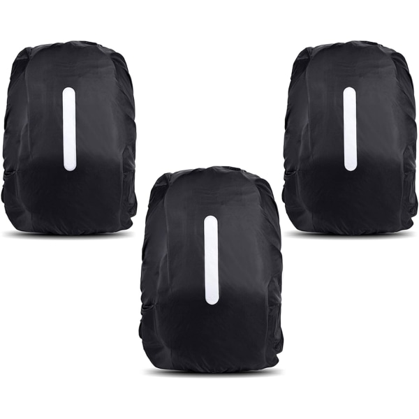 3-pack ryggsäcksöverdrag (svart) Ryggsäcksöverdrag 30L-40 Camping och H