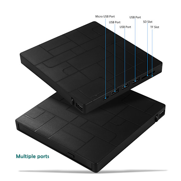 USB3.0+Type-c ekstern CD/DVD-stasjon