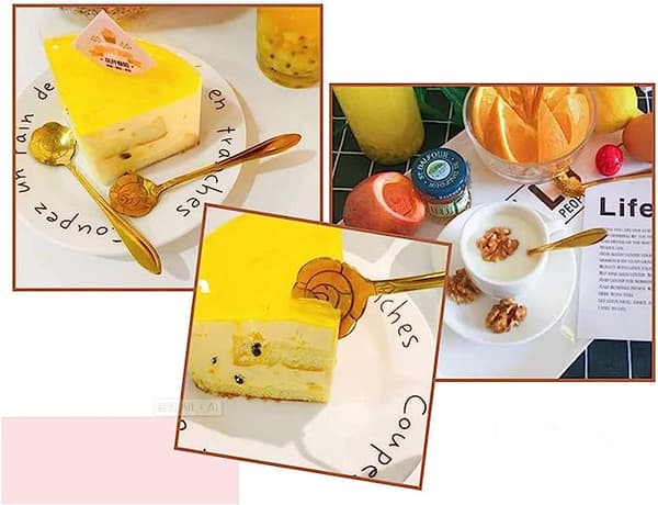 Blomster 8 Former Rustfrit Stål Teske Kaffe Ske Kreativ T