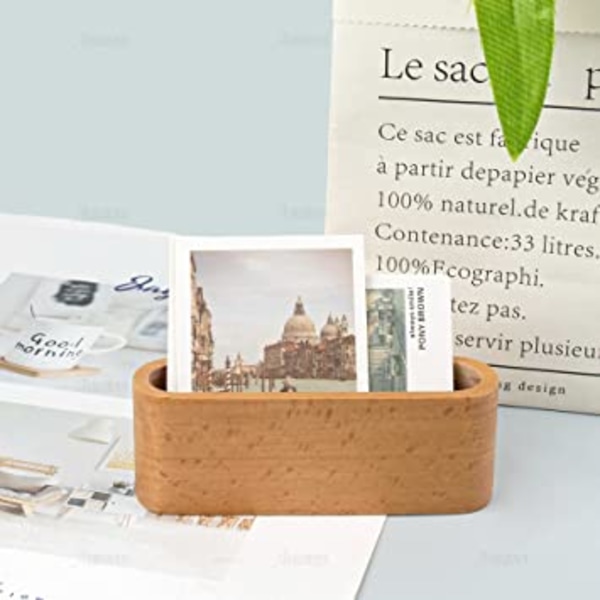2 kpl Business Card -teline Puinen Korttien Näyttölaatikko Työpöydälle