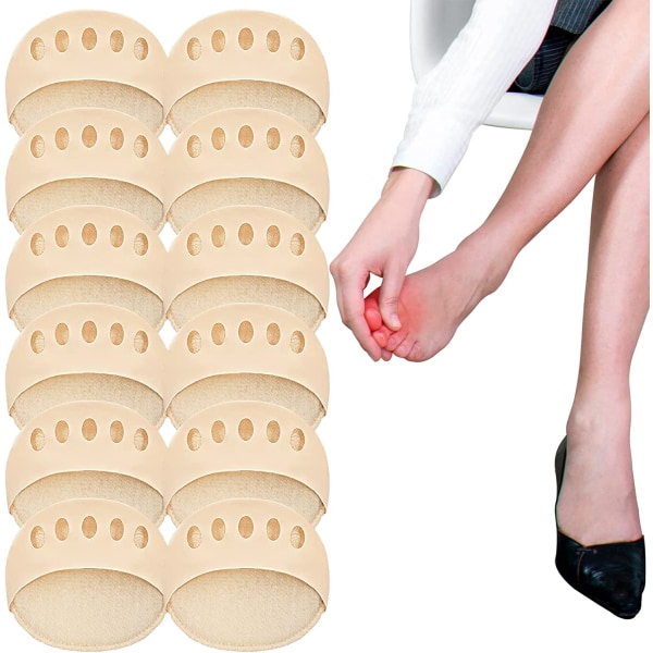 6 pairs of forefoot pads for women, metatarsal pads, breathable