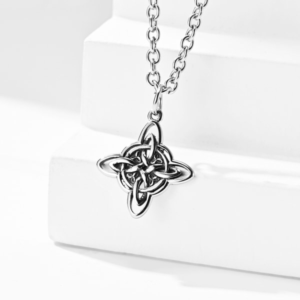 Vintage Celtic Knot -kaulakoru, ruostumaton teräs, ikuisen rakkauden solki