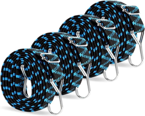 Flats elastiske spennere med kroker 2M, justerbar elastisk strikk