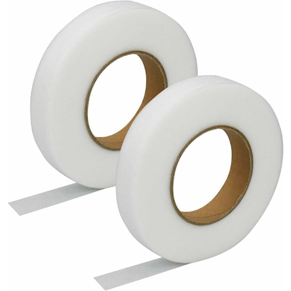 2PCS White Iron-on Hem Tape 2cm x 64m, Double-sided Quick Iron-on