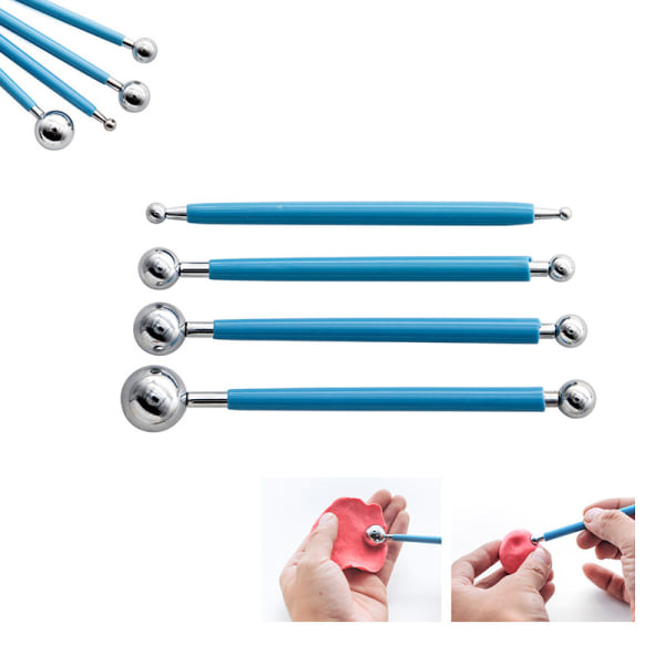 Keramiikkatyökalu, sininen 4 kpl keramiikkasarja kuvanveiston mallinnustyökalut