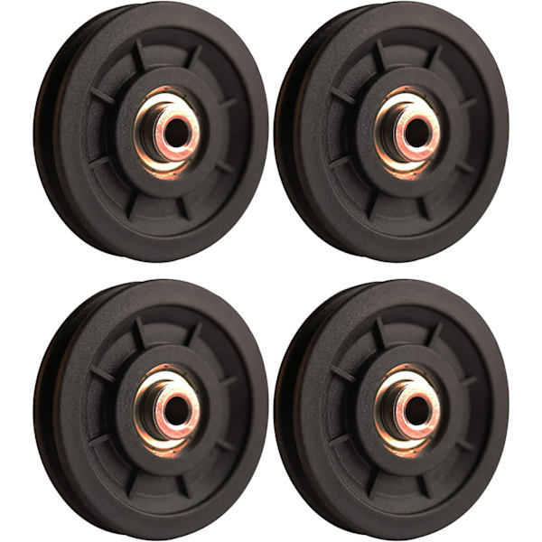 4 stk. 90 mm nylon remskive med leje, vægtløftningsremskive, universel