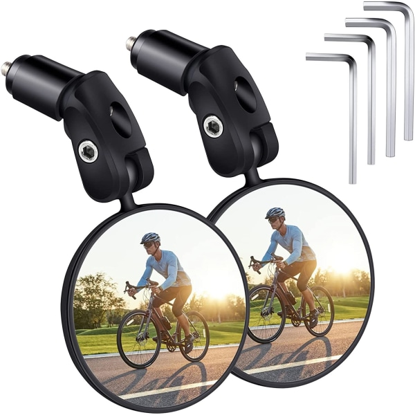 Sæt med 2 cykelspejle 360° justerbare styrespejle HD spejl