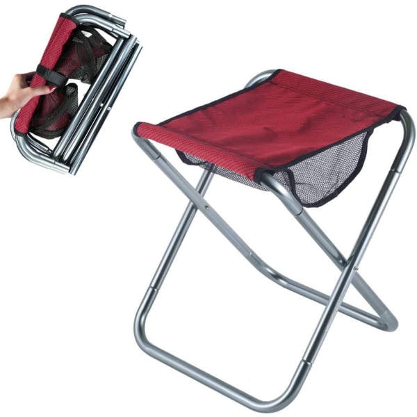 Bærbar liten sammenleggbar krakk, utendørs camping mini sammenleggbar stol