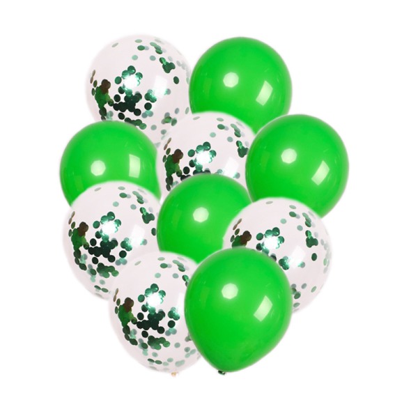 Grön röd latex ballonger dekorationer ballonger för 1,2,3,4,5,6,7,8