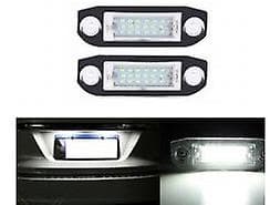 1 par LED-nummerpladelys til Volvo C70 S40 S60 S80 V50 V60 V
