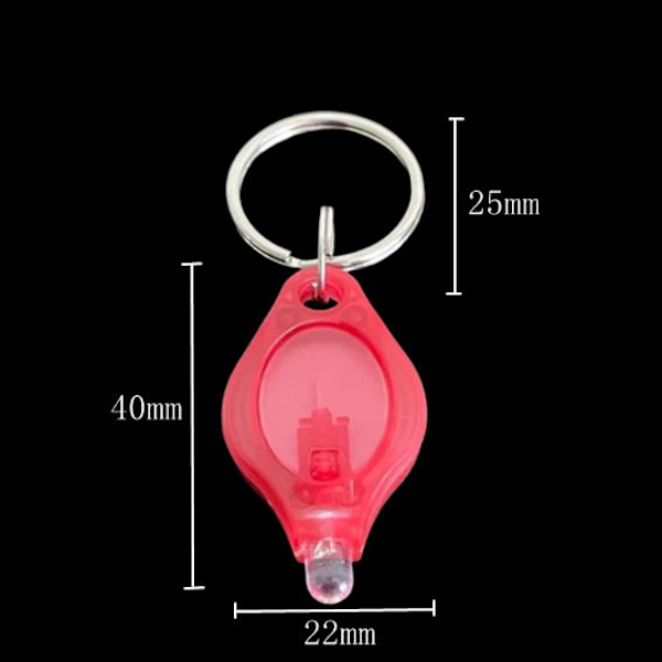 4 kpl (valkoinen+violetti+sininen+musta) Mini LED-avainperä kannettava Ultra