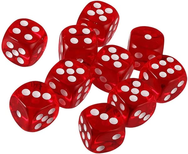 10 stk polyhedral terninger D6 terninger 16mm akryl terningsett for DND terninger