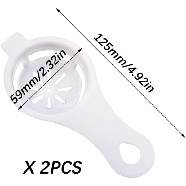 Æggeblomme-separator, 2 stk. Æggeblomme-separator, Protein-separator,