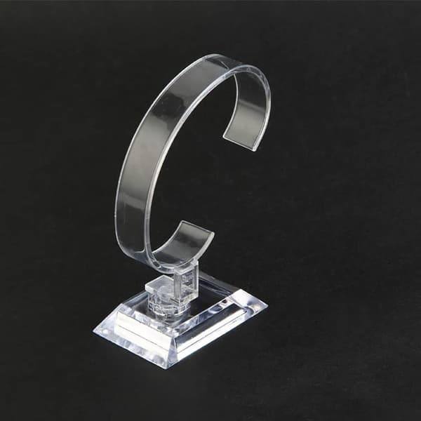 2-delat transparent akrylklockställ (8 cm)