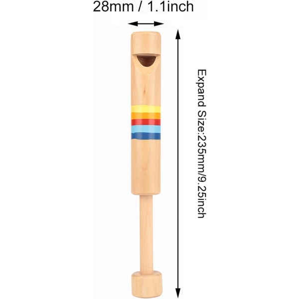 Puinen pilli, puinen huilu Push & Pull Piccolo Musical Instrum