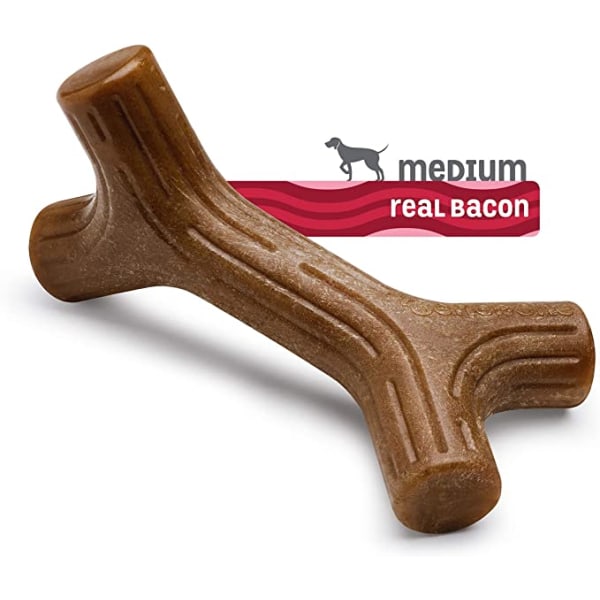 Bacon Stick Slitesterk Hundeleke for Aggressive Chewers, Real Ba