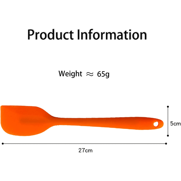 Oransje - Silikonspatel, Halvspatel, Konditorispatel, Varmebestandig