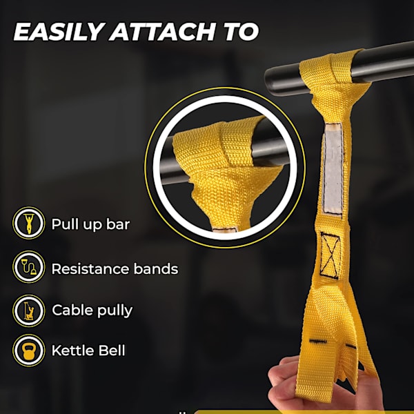 2 stk. Pull Up Grip Strength Stropper - Nylon Finger og Tommel Løkker