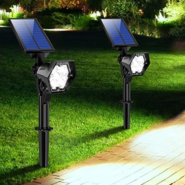 LED Solcelled Bevægelsessensor Landskab Spotlys, Maks 650lm IP67 Wat