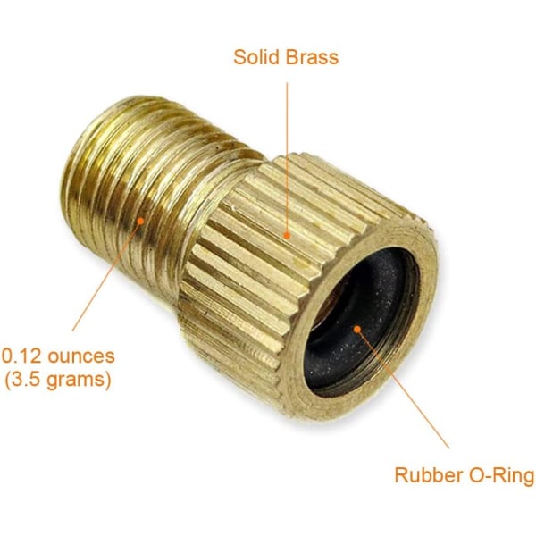 5 stk. messingventil adapter adapter passer til cykler e-cykel