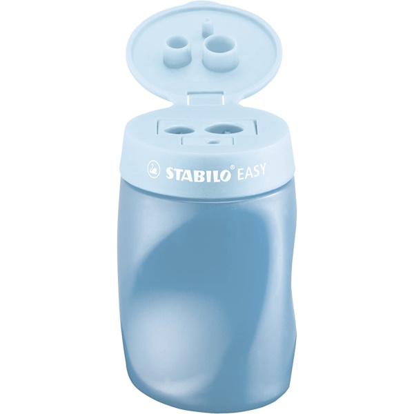 Ergonominen kynän teroitin - teroitin - sininen - säiliöllä -