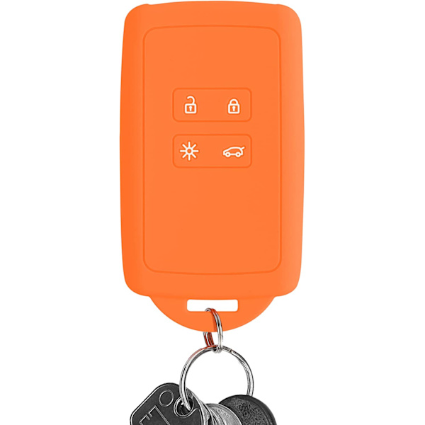 Orange nøglebeskyttelse kompatibel med Renault Smart Key 4 knapper