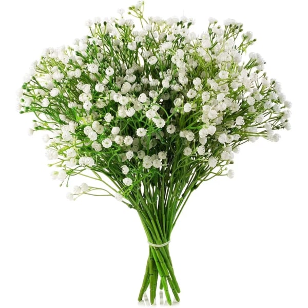 5 Stykker Hvite Kunstige Blomster - Kunstig Plast Fake for