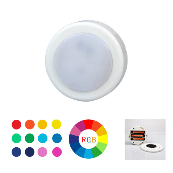 2 stk Genopladelig Trådløs RGB LED-lampe, Dæmpbar LED-vindue Lig