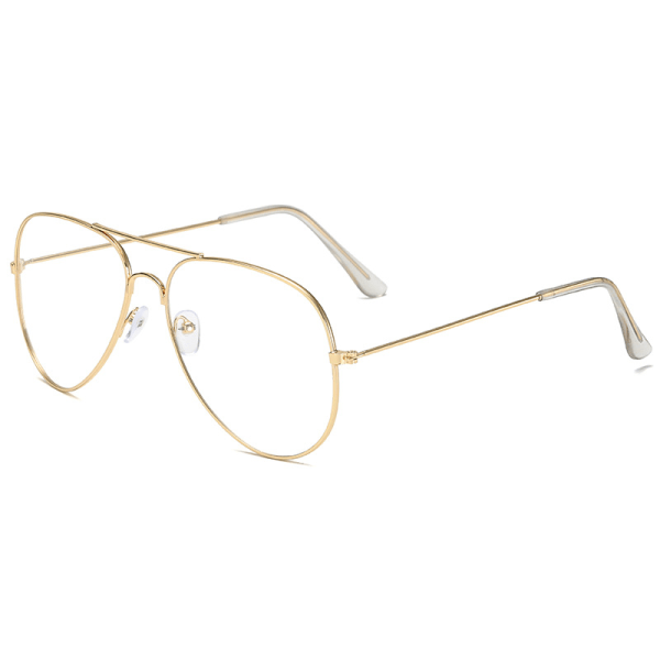 Klassisk metal mode klart linse briller stel briller til kvinder