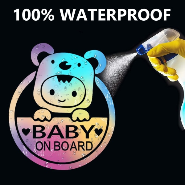 Baby on Board Klistermærke, Baby on Board Klistermærke, 2 stk. Vinyl \"Baby on Board\", Baby on Board, B
