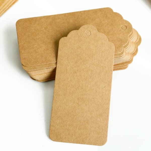 Presentlappar, 200 st kraftpapper bröllopspresenter, bruna rec