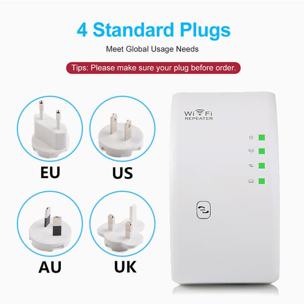 Wifi Extender Range Booster 300mbps Wifi Forlænger Dækker Op Til