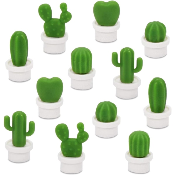 12 Crystal Cactus Kjøleskapsmagneter Magneter til kontorskap, Wh