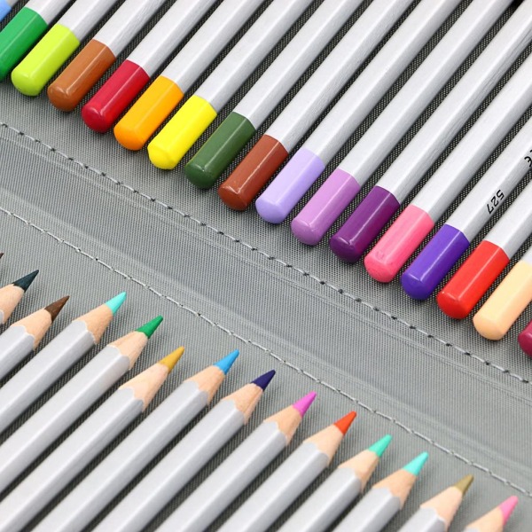 184 PU skinn firkantet blyantveske, kvadratisk farge eller akvarell