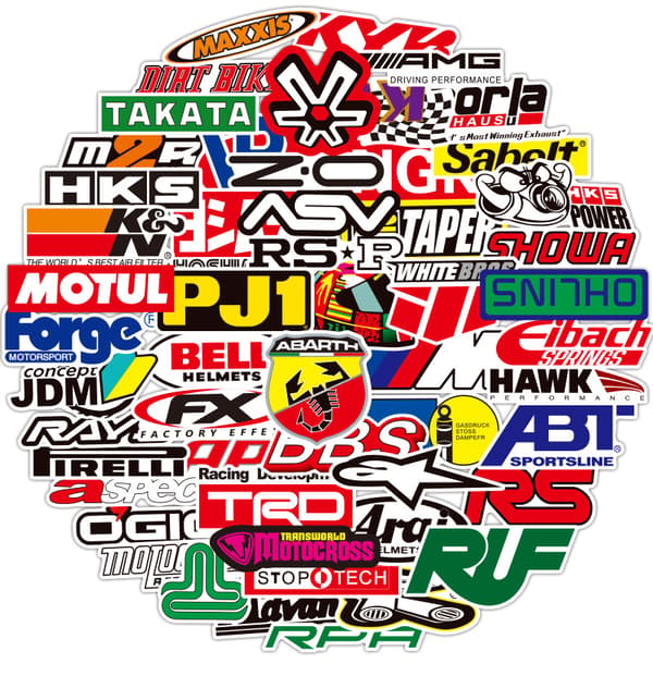 100 kpl Autoja ja moottoripyöriä JDM Trend Modification LOGO -tarroja