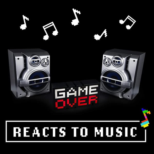 Game Over 8-bit Pixel Lys, Farveskiftende og Lydreaktiv