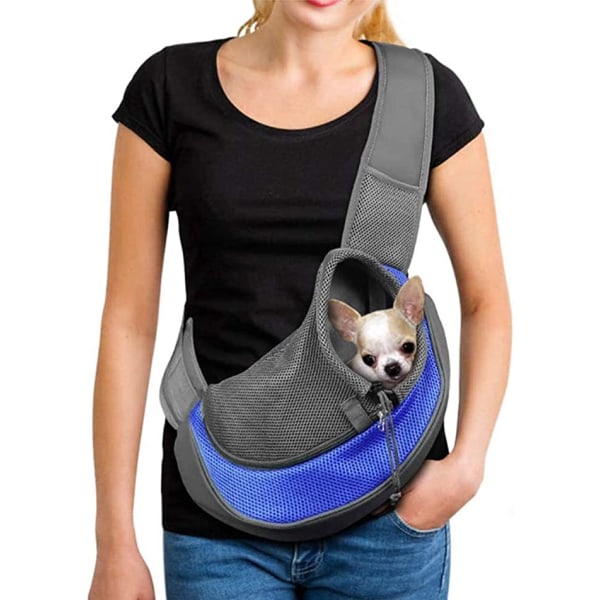 Dog Carrier Bag Andas Mesh Sling Bag för hund och katt valp
