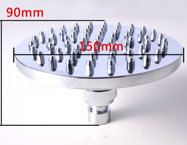 Dusjhode - Hånddusj - ABS - Krom - 15 cm - Innvendig gjenge - Reservedel for plastsprayrør