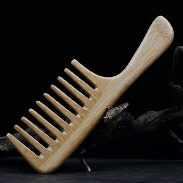 (20,5 cm) Håndlavet bred tand sandeltræ kam Anti-Static Curl Co