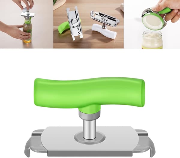 Krukkeåpner, Åpner, Multifunksjonell Åpner, Krukkeåpner for Eldre, Ergonomisk Design, Justerbar