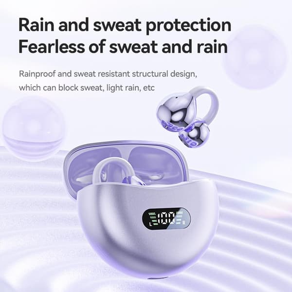 Öronklämma typ benledning öppet öra Bluetooth-headset Purple