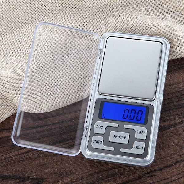 Præcisionskøkkenvægt 500g/ 0,01g med baggrundsbelyst LCD-display