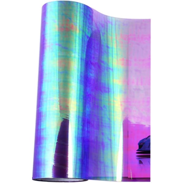 Kromfarget vinylfilmklistremerke for tåkelys 30 x 120 cm (lilla C