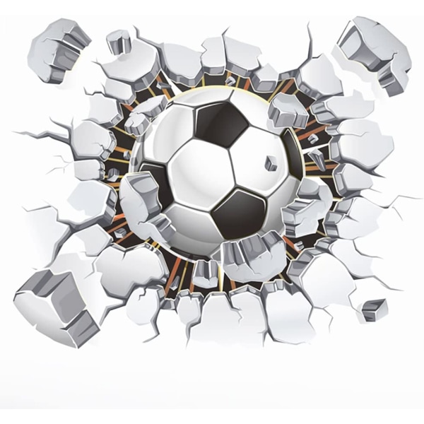 fotboll 3d väggdekaler (40x50 cm) I Dekorativa klistermärken Sport P