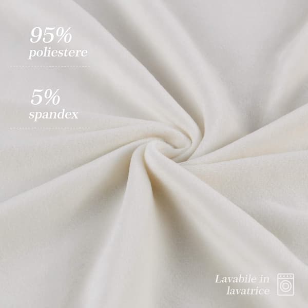 Sänggavelöverdrag, Vit 150-170 cm, Elastiskt sänggavelsskydd, allomfattande design enfärgad elastisk prot
