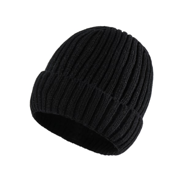 Musta Villahattu neulottu hattu aikuisten lämmin hattu