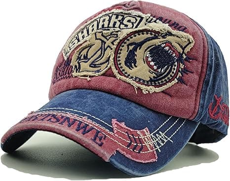Sharks Baseball Cap Classic Adjustable Snapback Dad Hat Vintage